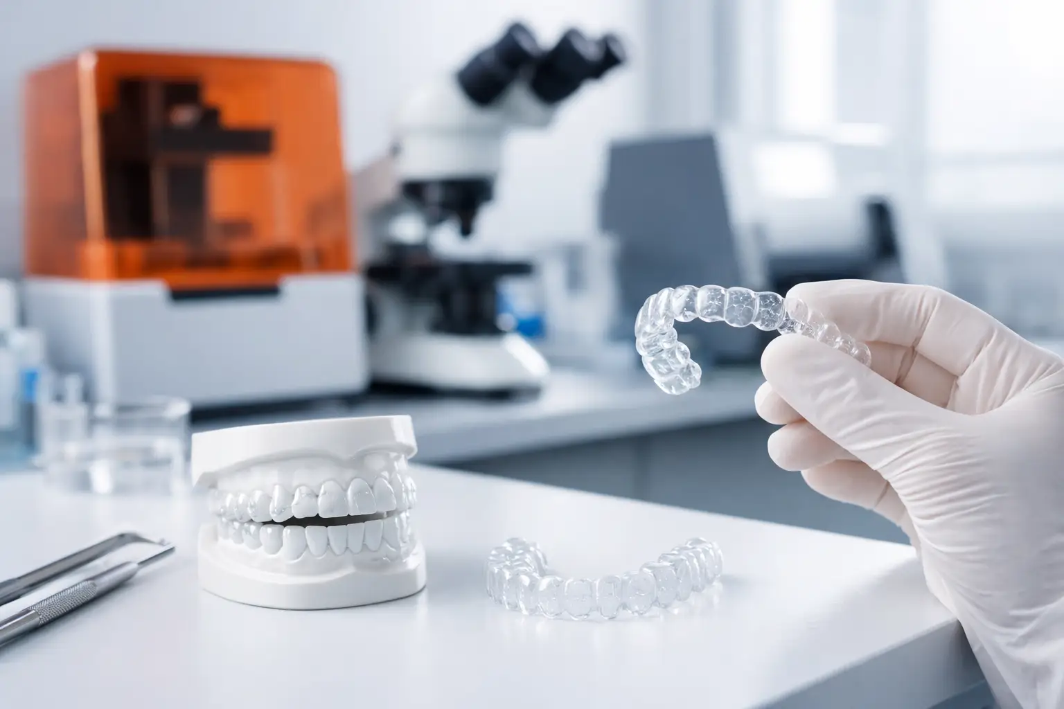 imagen laboratorio de alineadores dentales para ortodoncia invisible